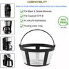 TQEONKL Reusable Coffee Filter Baskets 4-Pack, Compatible with Mr. Coffee, Black & Decker, Cuisinart & More, White, Small view 3
