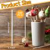 100 Pcs 6-Inch White Lollipop Sticks,Lollipop Paper Treat Stick,Paper Sucker Sticks for Cupcake Toppers,Homemade Candy,Chocolate,Dessert(Dia 3.5mm) view 2