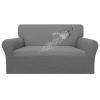 Easy-Going 100% Waterproof Oversized Loveseat Couch Cover, Dual Waterproof Sofa Cover, Stretch Jacquard Sofa Slipcover, Leakproof Furniture Protector for Kids, Pets, Dog and Cat, Grey view 1