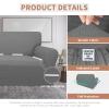 Easy-Going 100% Waterproof Oversized Loveseat Couch Cover, Dual Waterproof Sofa Cover, Stretch Jacquard Sofa Slipcover, Leakproof Furniture Protector for Kids, Pets, Dog and Cat, Grey view 4