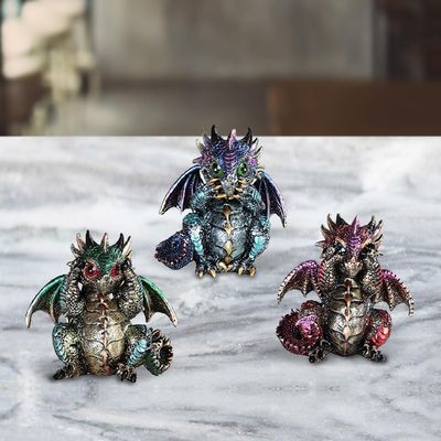 FC Design 3-PC Hear See Speak No Evil Dragon 4" H Figurine Set Statue Home/Room Decor Ideas for House Warming, Holidays and Birthdays Great Collectible Addition