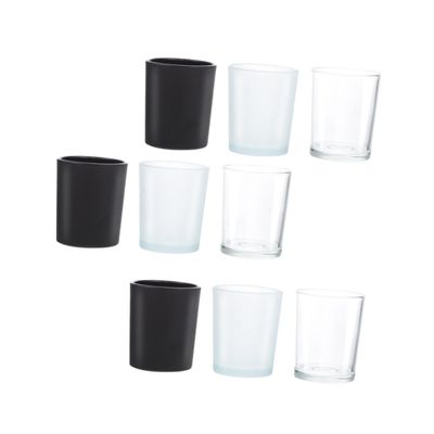 ABOOFAN 9pcs Aroma Cup Candle Storage Cup Glass Candle Holder for Romantic Dinner Home Decor