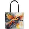 Herdesigns Fire Phoenix Personalized Monogram Canvas Tote Bag with Name Custom Shoulder Bag Reusable Initials Handbag for Wedding Teacher Shower Birthday Gifts Bag view 1