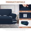 Easy-Going 100% Waterproof Couch Cover, Dual Waterproof Sofa Cover, Stretch Jacquard Sofa Slipcover, Leakproof Furniture Protector for Kids, Pets, Dog and Cat (Oversized Sofa, Dark Blue) view 4