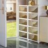 HomeLoft Basics Foldable Storage Cabinet Transparent Snacks & Drinks Organizer Books Daily Goods Storage Cabinet No Installation Dustproof Shoe Box Shoe Cabinet (3 layers) view 1