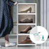HomeLoft Basics Foldable Storage Cabinet Transparent Snacks & Drinks Organizer Books Daily Goods Storage Cabinet No Installation Dustproof Shoe Box Shoe Cabinet (3 layers) view 3