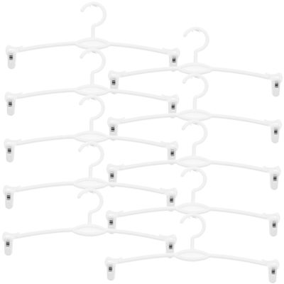 MAGICLULU 30pcs Plastic Underwear Hangers for Laundry Drying Space-Saving Rack for Bras Panties and More White Clothes Support for Home Use