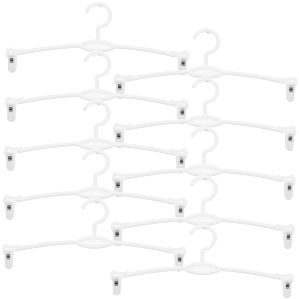 MAGICLULU 30pcs Plastic Underwear Hangers for Laundry Drying Space-Saving Rack for Bras Panties and More White Clothes Support for Home Use