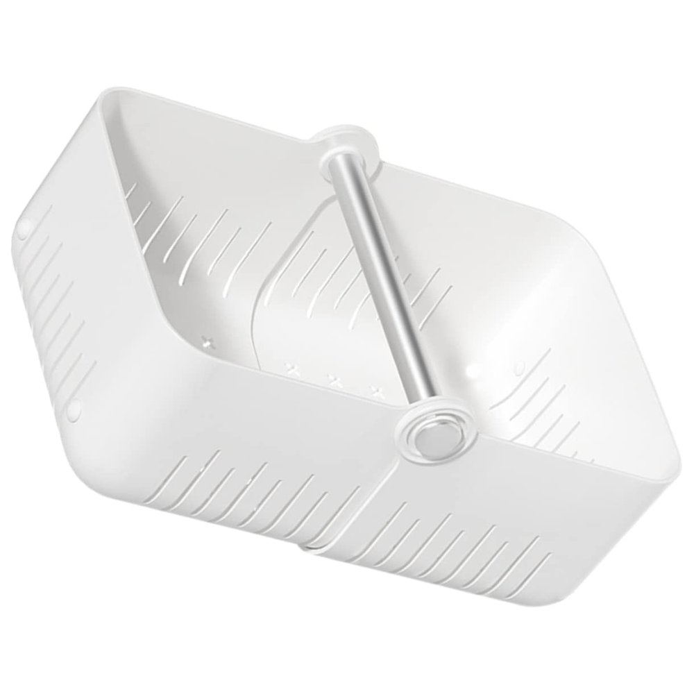 HOOTNEE Multi-use Bath Basket Folding Storage Box for Kitchen Bedroom Living Room Pp Plastic White