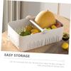 HOOTNEE Multi-use Bath Basket Folding Storage Box for Kitchen Bedroom Living Room Pp Plastic White view 2
