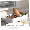HOOTNEE Multi-use Bath Basket Folding Storage Box for Kitchen Bedroom Living Room Pp Plastic White view 4