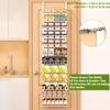 Churboro Over the Door Pantry Organizer Rack with 12 Adjustable Baskets, 12 Tiers Dual-use Spice Rack- Hanging or Wall Mount Spice Rack, Pantry Door Organizer, White view 3