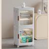 HomeLoft Basics Foldable Storage Cabinet Shoe Cabinet Living Room Multi-Layer Plastic Storage Cabinet Household Snacks Toys Organizing Box Storage Cabinet (2 tiers) view 2