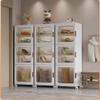 HomeLoft Basics Foldable Storage Cabinet Shoe Cabinet Living Room Multi-Layer Plastic Storage Cabinet Household Snacks Toys Organizing Box Storage Cabinet (2 tiers) view 3