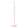 Entryway Coat Tree Free Standing Coat Rack with Hanger Hooks Coat Tree in Entryway Adjustable Size Industrial Coat Rack (Color : Pink, Size : 175 * 38cm) view 1
