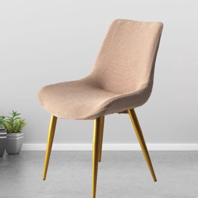 AMZSAKE Solid Color Set of 2 Chair Covers Anti-Slip with Elastic Straps Dining Chair Covers Modern Chair Covers Pet Protector for Hotel Party Restaurant