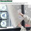 8mm ThermalInsulation Shield, Bedroom Heat Reflective Window Film/ Aluminum Foil Privacy Window Film for Bedrooms Balconies French Window Kitchens Living Rooms Offices ( Color : Grey-1 , Size : 90x100 view 3