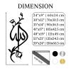 Islamic Wall Decor, Metal Islamic Wall Art, Metal Muslim Wall Decor, Bismillah Wall Decor, Ramadan Wall Decor, Allah, Metal Wall Decor, Arabic Calligraphy, Muslim Gift (24"x9" | 60x24 cm, White) view 3