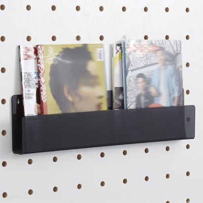 Bathroom Magazine Holder Wall Mount, Transparent Acrylic Book Rack Brochure Display for Small Space, Hanging File Organizer Literature Stand for Home Office Bedroom ( Color : Black , Size : L40cm/15.7