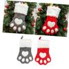 Ciieeo Dog Stocking Christmas Decor Xmas Stockings for Dogs Festive Hanging Socks Decorations Present Bags view 3