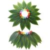 Green Leaf Hula Skirt Hawaiian Simulated Leaf Grass Skirt for Summer Luau Beach Holiday Party Decoration Dress Show15 Leaves view 2