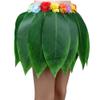 Green Leaf Hula Skirt Hawaiian Simulated Leaf Grass Skirt for Summer Luau Beach Holiday Party Decoration Dress Show15 Leaves view 3