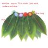 Green Leaf Hula Skirt Hawaiian Simulated Leaf Grass Skirt for Summer Luau Beach Holiday Party Decoration Dress Show15 Leaves view 4