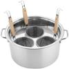 WZUOPG Noodle Cooker, Stock Pot 3/4/5 Holes Pasta Pot with Insert Strainer Basket, Pasta Cooker Set Cooking Tool for Home Kitchen Restaurant (Size : 4 Holes)-1 view 1