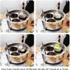 WZUOPG Noodle Cooker, Stock Pot 3/4/5 Holes Pasta Pot with Insert Strainer Basket, Pasta Cooker Set Cooking Tool for Home Kitchen Restaurant (Size : 4 Holes)-1 view 4