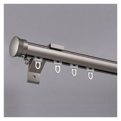 NOIRDA Room Divider Curtain Rail, Aluminium Room Divider Curtain Track Set, 100-600cm, Wall Mount Installation, with All Accessories(Color:Gray,Size:300cm/2 * 150cm)