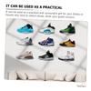 AOKWAWALIY 6pcs Shoe Shelves for Shelving Unit Seat Display Bins Shoe Rack Organizer Storage Bin Sneaker Shoe Stacker Foldable Storage Rack Shelf Dividers Shoe Storage Rack Acrylic view 3
