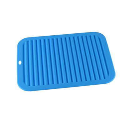 Ciieeo Wave Pattern Insulation Mat for Kitchen Storage Non- Draining Tray for Dish Drying Sky Easy to Clean and