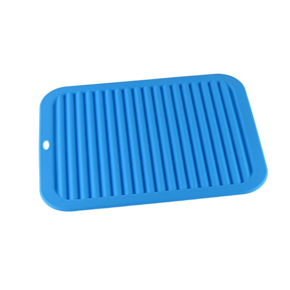 Ciieeo Wave Pattern Insulation Mat for Kitchen Storage Non- Draining Tray for Dish Drying Sky Easy to Clean and