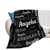 YUEISOA Personalized Name Blankets Custom Blanket with Name,Customized Name Blanket for Kids,Adults for Christmas Blanket Gifts Black 50""x40"", zll_CJ59_0305_Black_102x127cm view 2