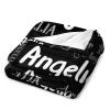 YUEISOA Personalized Name Blankets Custom Blanket with Name,Customized Name Blanket for Kids,Adults for Christmas Blanket Gifts Black 50""x40"", zll_CJ59_0305_Black_102x127cm view 3