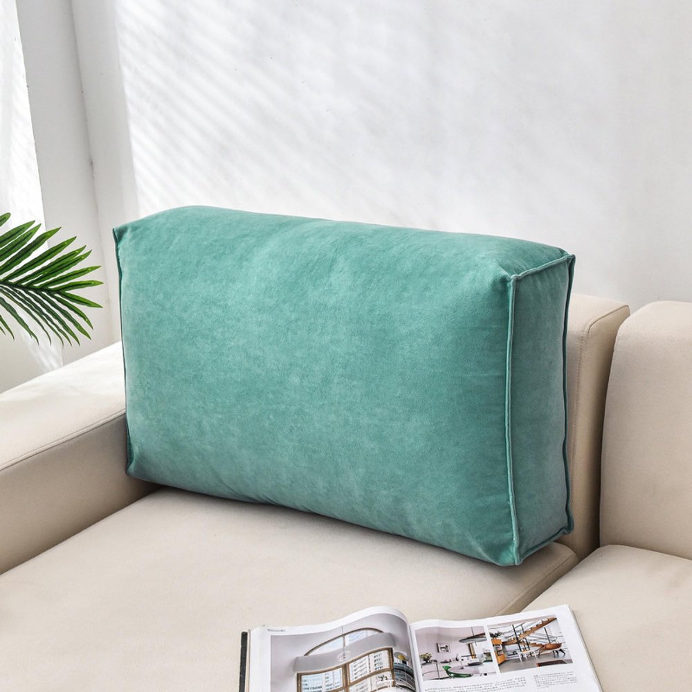 APLUSH Couch Pillows,Classic Large Sofa Back Waist Cushion, Comfort Reading Pillow Lumbar Support Pillow, for Sofa,Bedside,Bay Window,Teal,28x18x5inches