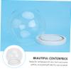 ABOOFAN 1pc Elegant Preserved Flower Glass Dome Base for Home Decor Dried Flower Display Case Glass Cloche Cover for Collectibles Modern Centerpiece for Living Room Parties and More view 3