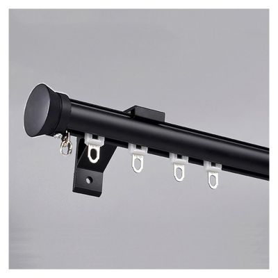 NOIRDA Room Divider Curtain Rail, Aluminium Room Divider Curtain Track Set, 100-600cm, Wall Mount Installation, with All Accessories(Color:Black,Size:300cm/2 * 150cm)