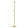 KYUSAR Coat Stand Coat Rack Coat Shelf Metal Coat Rack Freestanding Coat Tree with Metal Cross Base Coat Stand for Bedroom Coat Holder (Color : Gold, Size : 170 * 43CM) view 1