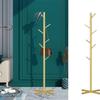 KYUSAR Coat Stand Coat Rack Coat Shelf Metal Coat Rack Freestanding Coat Tree with Metal Cross Base Coat Stand for Bedroom Coat Holder (Color : Gold, Size : 170 * 43CM) view 3