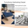 10 Pcs Sensory Mats Sensory Floor Tiles Funnyfuzzy Interlocking Puzzle Floor Mats Carpet Dog Blanket Soft Pet Bed Cover DIY Cuttable Non-Slip Thick Rug for Home Bedroom and Living Room 11.8X11.8X0.4in view 2