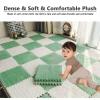 10 Pcs Sensory Mats Sensory Floor Tiles Funnyfuzzy Interlocking Puzzle Floor Mats Carpet Dog Blanket Soft Pet Bed Cover DIY Cuttable Non-Slip Thick Rug for Home Bedroom and Living Room 11.8X11.8X0.4in view 3