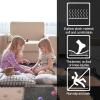 10 Pcs Sensory Mats Sensory Floor Tiles Funnyfuzzy Interlocking Puzzle Floor Mats Carpet Dog Blanket Soft Pet Bed Cover DIY Cuttable Non-Slip Thick Rug for Home Bedroom and Living Room 11.8X11.8X0.4in view 4