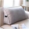 ZTGL Wedge Pillow Headboard, Small Triangular Headboard Pillow Positioning Support Reading Backrest Wedge Pillow for Day Bunk Bed with Removable Cover,Grey,90x35x20cm view 1