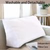 ZTGL Wedge Pillow Headboard, Small Triangular Headboard Pillow Positioning Support Reading Backrest Wedge Pillow for Day Bunk Bed with Removable Cover,Grey,90x35x20cm view 3