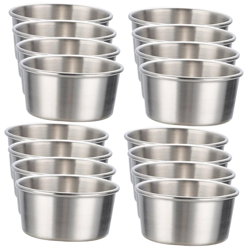 DECHOUS 16pcs Multi-function Sauce Holder Condiment Cups Reusable Salad Dressing Containers