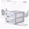 Outanaya Two-layer Storage Cabinet Drawer Design Organizer for Desktop Office Bathroom and Living Room Efficient Sorting and Neat Storage view 4