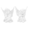 ABOOFAN 2pcs Resin Angel Ornaments Christmas Angel Figurines Statue Decorative Decor Black view 1