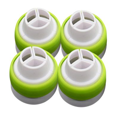 LABRIMP 4pcs Large Russian Piping Tip Couplers Icing Nozzles Converter Swap Large Tip Coupler Piping Nozzle