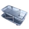 Soda Can Organizer for Refrigerator,2 Tier Automatic Rolling Stackable Beverage Can Dispenser Rack Adjustable Width Drink Container Holder for Fridge view 1